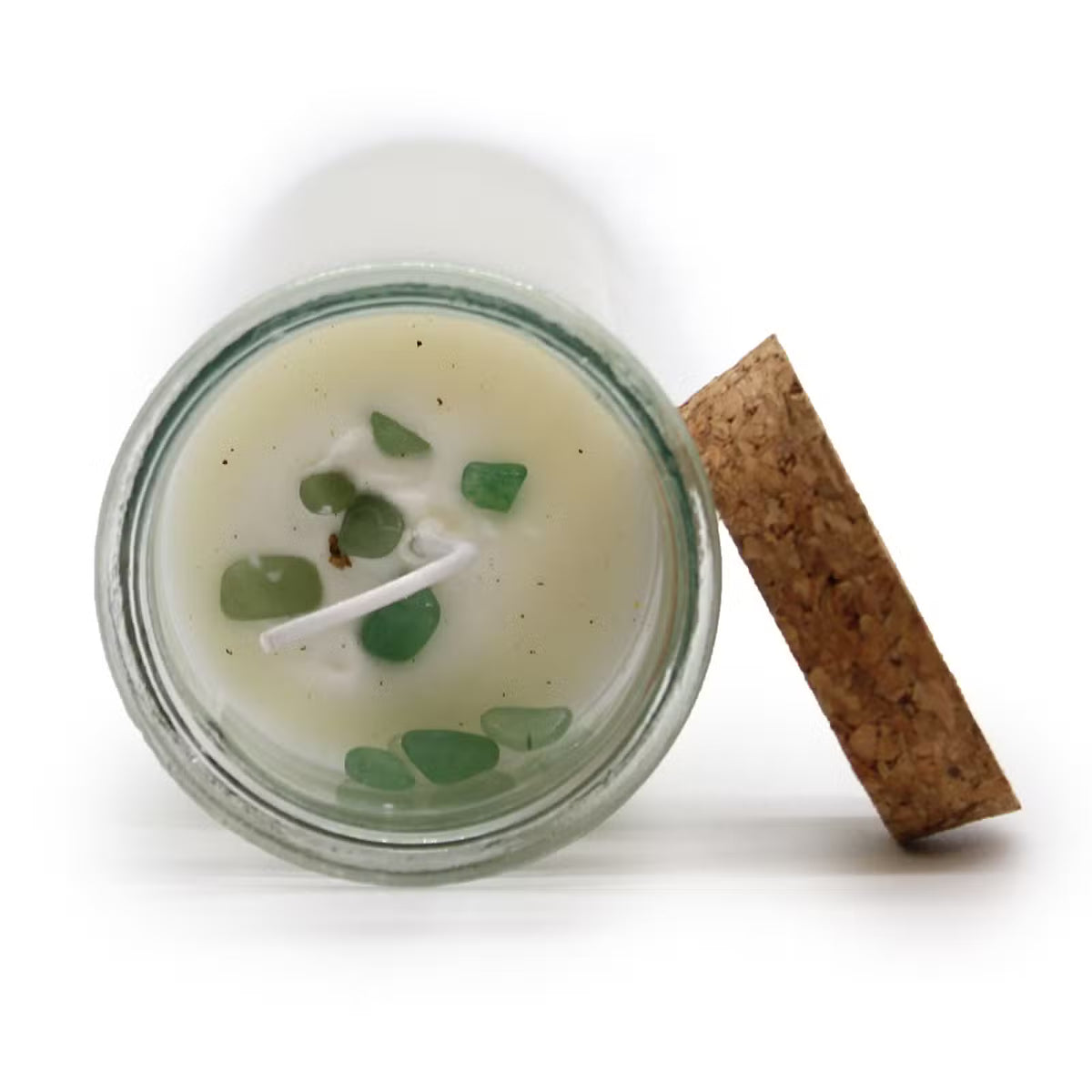 HAPPINESS Magic Spell Candle with Green Aventurine & Moroccan Rose