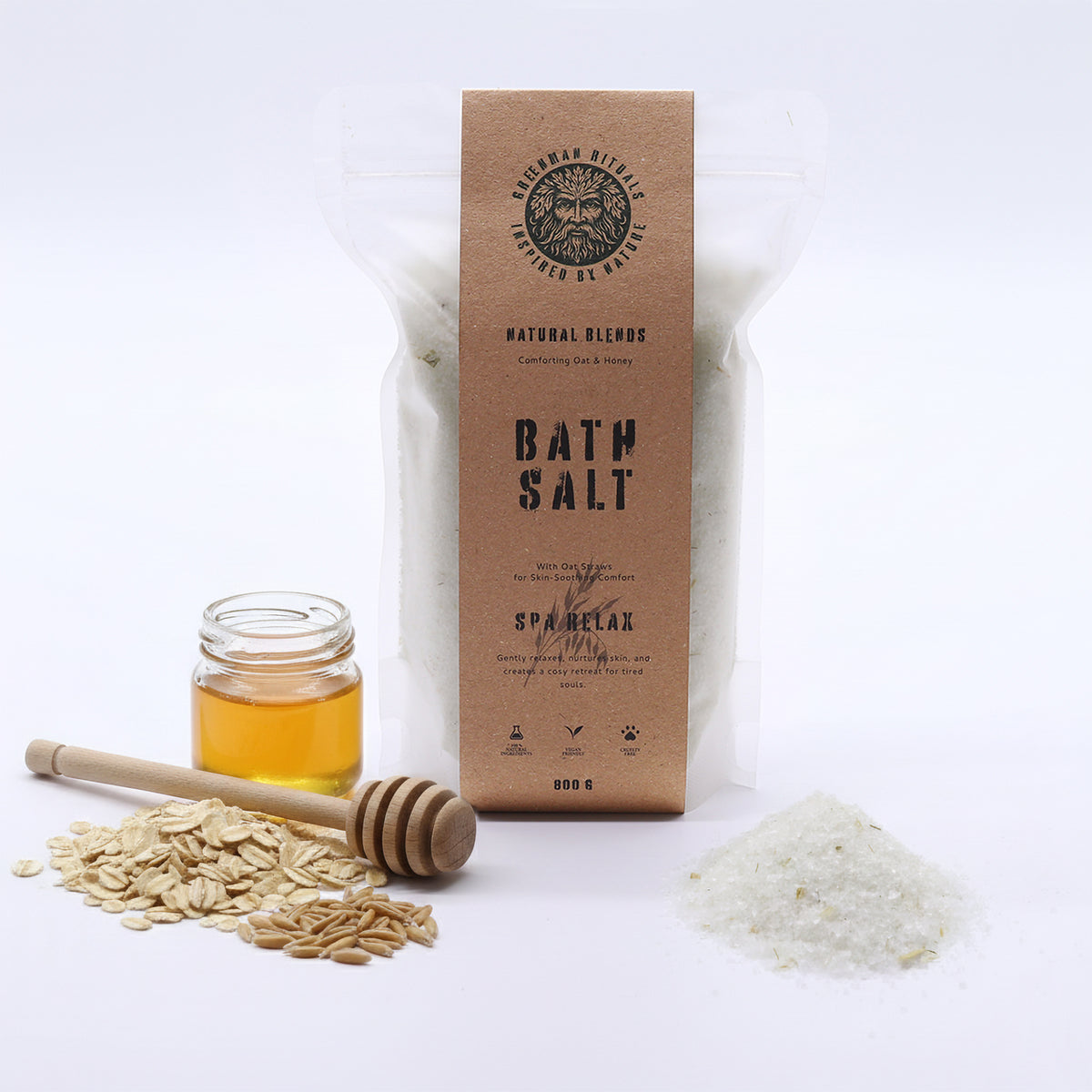 Aromatherapy Epsom Bath Salts with Oats and Honey 800g