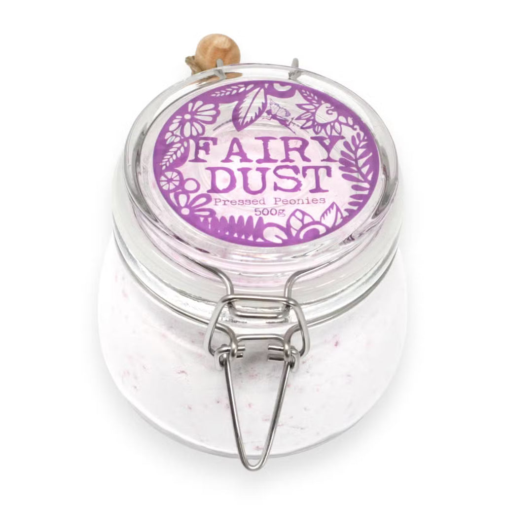 Pressed Peonies Fairy Dust - 500g Jar with Wooden Scoop