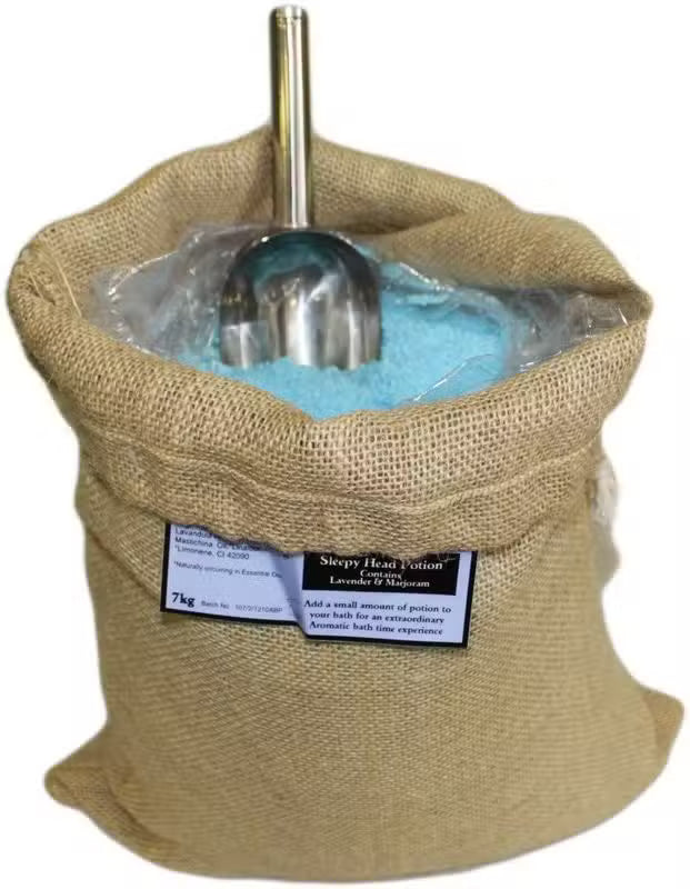Lavender & Marjoram 'SLEEPY HEAD' Bath Potion 7kg Hessian Sack