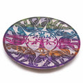 Soapstone Disc Incense Holder 12cm - 6 Lucky Elephants
