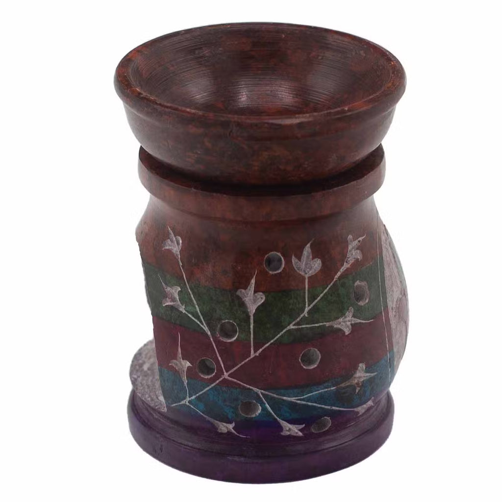 Soapstone Hamsa Oil Burner 10cm -  Five Colours