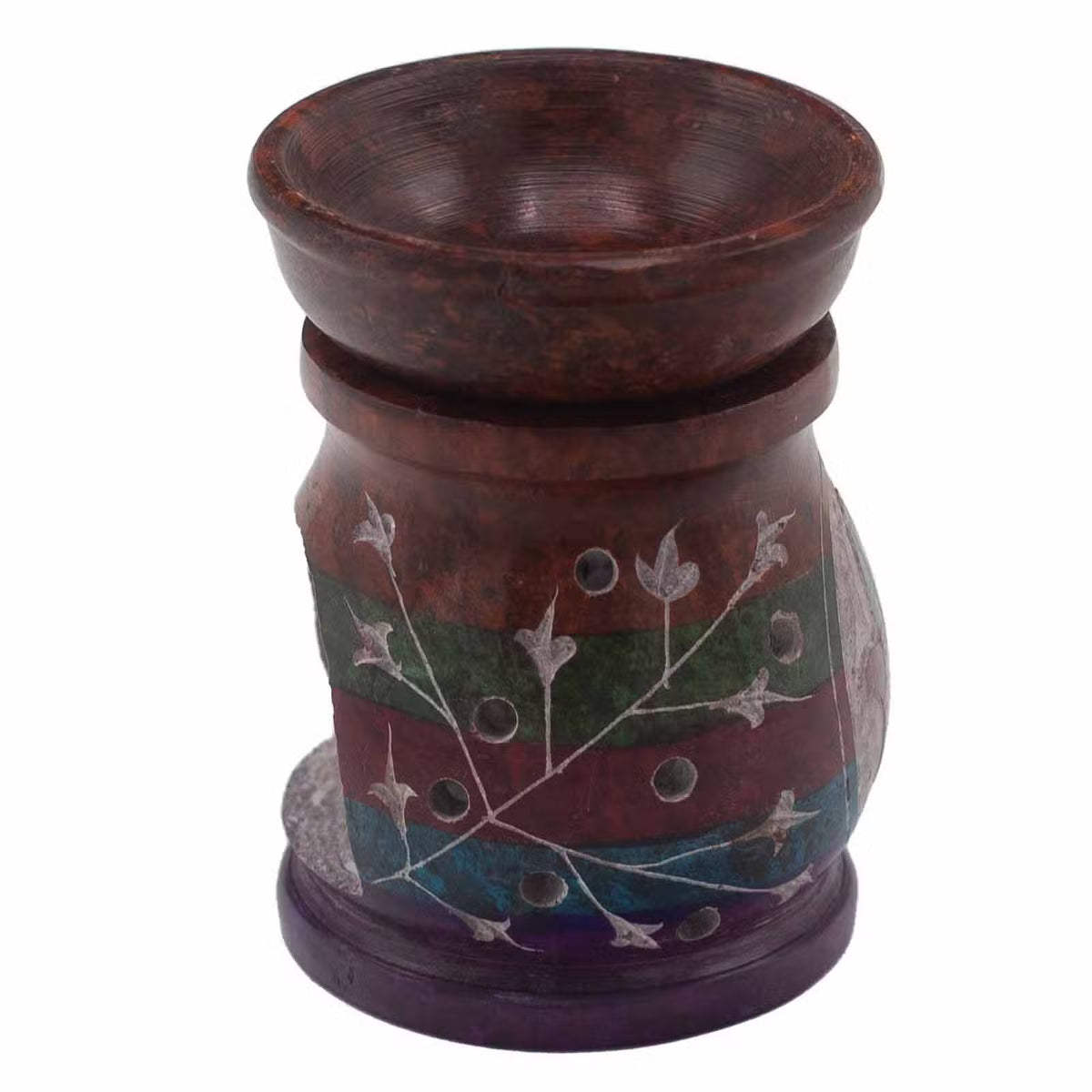 Soapstone Hamsa Oil Burner 10cm -  Five Colours