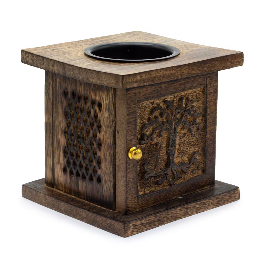 Large Mango Box Burner 12 x 12cm - Tree of Life