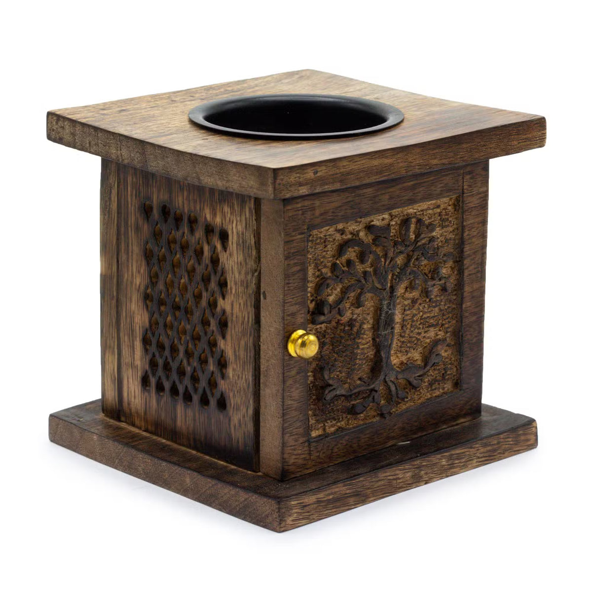 Large Mango Box Burner 12 x 12cm - Tree of Life